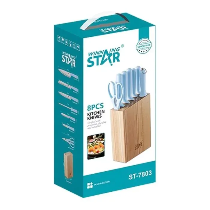 Набір ножів WINNINGSTAR ST-7803 7 предметів Blue (WNNGS-ST-7803-BL) зображення 11