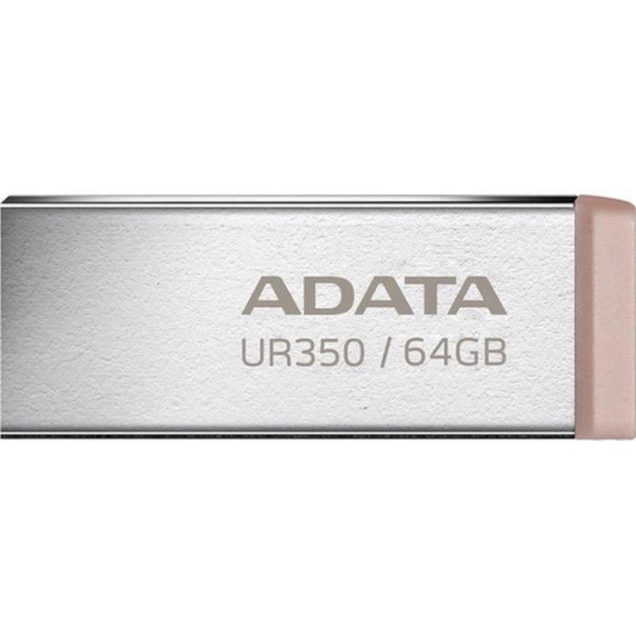 USB флеш накопитель ADATA 64GB UR 350 Silver/Beige USB 3.2 (UR350-64G-RSR/BG) изображение 2