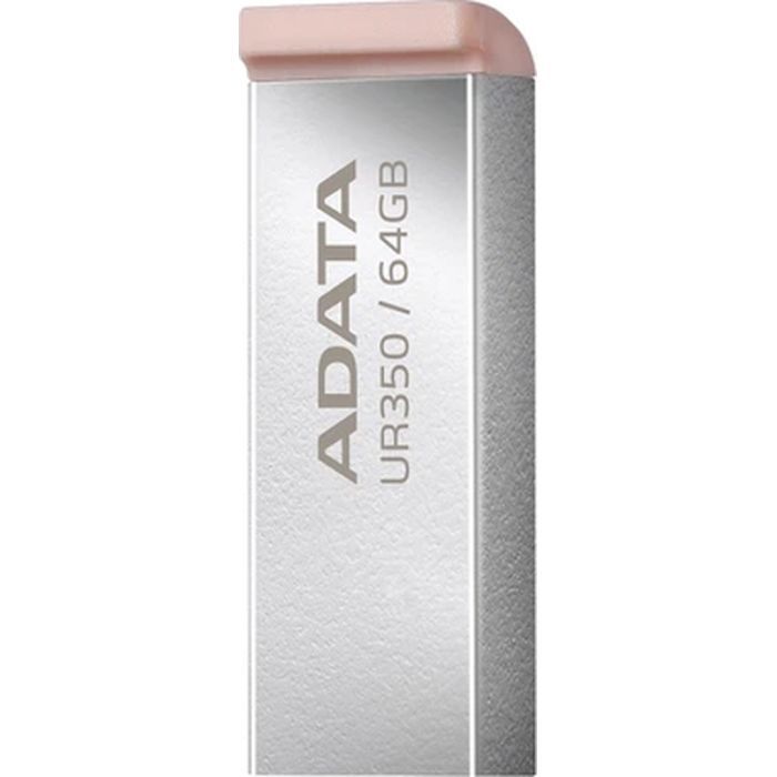 USB флеш накопитель ADATA 64GB UR 350 Silver/Beige USB 3.2 (UR350-64G-RSR/BG) изображение 4