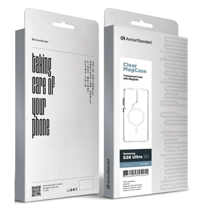 Чехол для мобильного телефона Armorstandart Clear MagCase Samsung S26 Ultra 5G Transparent (ARM88865) изображение 3