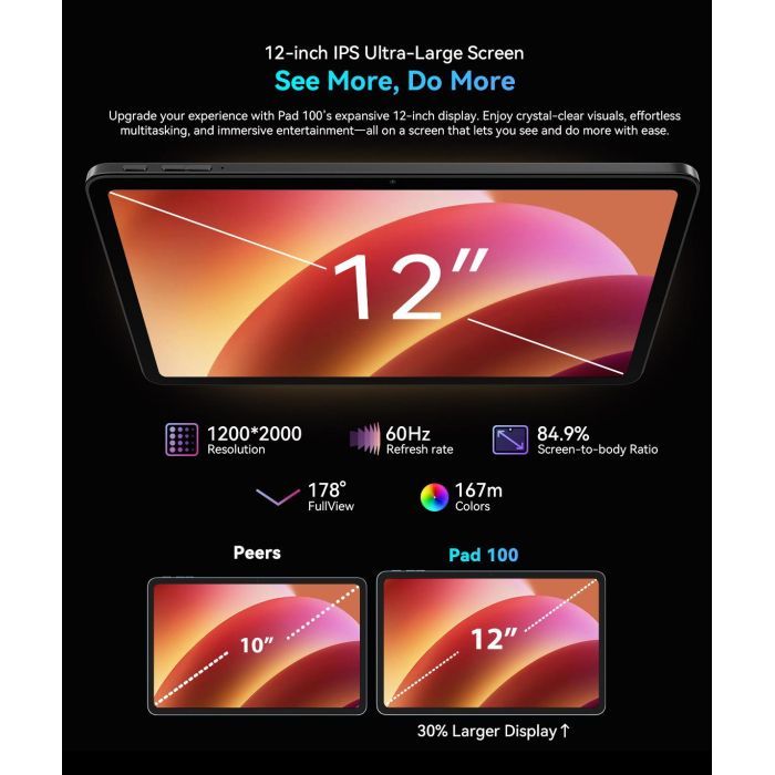 Планшет Oscal Pad 100 12.0" 6/256GB 4G (LTE) Sky Blue (6931548326335) изображение 21