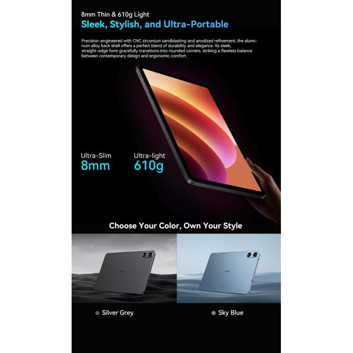 Планшет Oscal Pad 100 12.0" 6/256GB 4G (LTE) Sky Blue (6931548326335) изображение 9