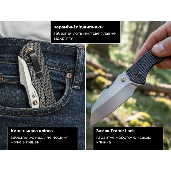 Ніж Weknife High-Fin XL Grey (WE24010-6) зображення 9