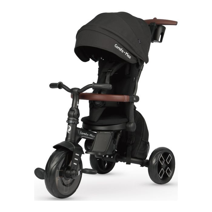 Детский велосипед QPlay Comfo Max складаний триколісний Black (T70 ComfoMaxBlack)