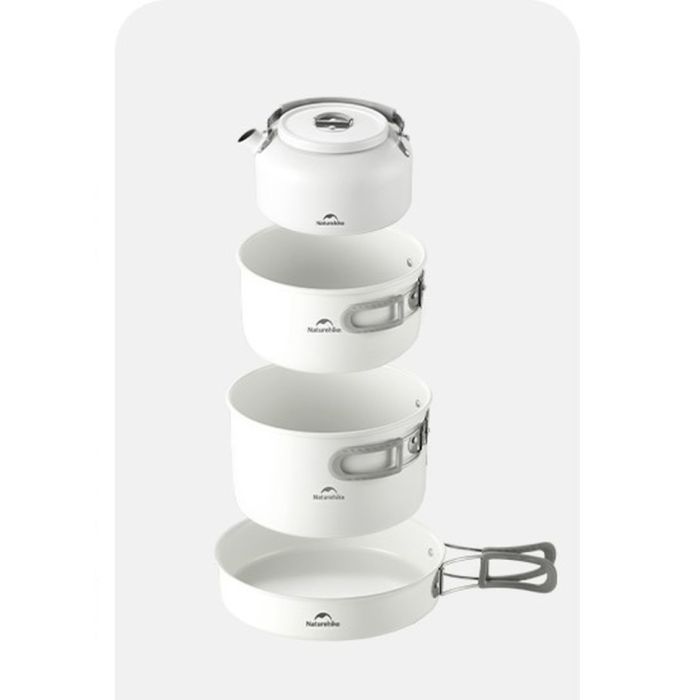 Чайник туристичний Naturehike CNK2450CF013 0,8 л, алюміній, білий (6927595706046) зображення 3