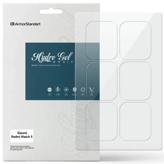 Пленка защитная Armorstandart Matte hydrogel Xiaomi Redmi Watch 5 6 pcs (ARM92127)