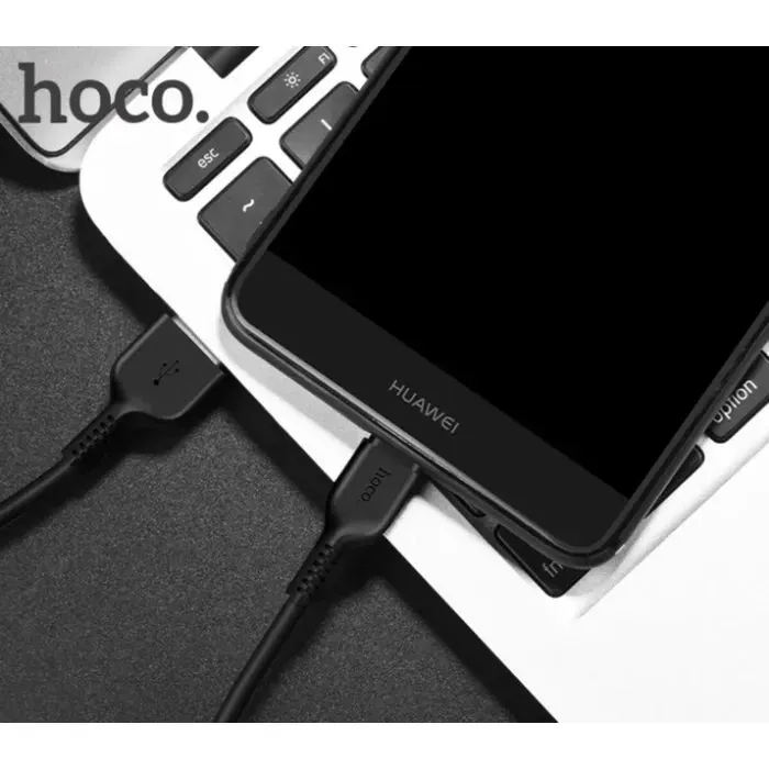 Дата кабель USB 2.0 AM to USB-C 3.0m 3A X20 black HOCO (6957531068969) изображение 6
