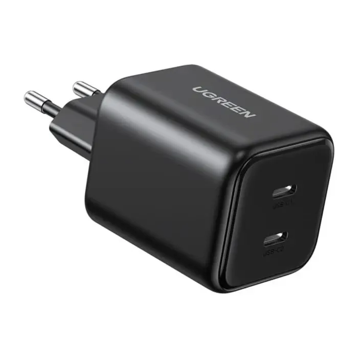 Зарядное устройство Ugreen X526 2xUSB-C PD45W GaN black (65058) изображение 2
