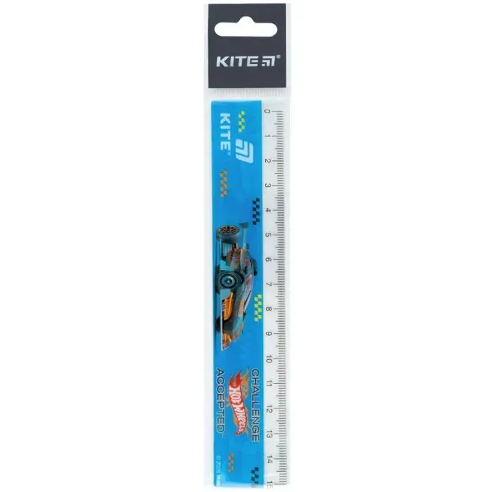 Линейка Kite пластиковая Hot Wheels, 15 см (HW26-090) изображение 2