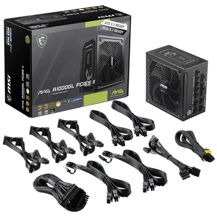 Блок питания MSI 1000W (MAG A1000GL PCIE5 II) изображение 5
