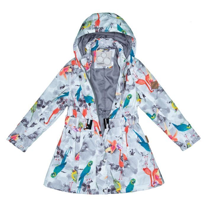 Пальто дитяче Huppa LEANDRA 18030004 білий з принтом 91220 116 (4741468750453) зображення 4