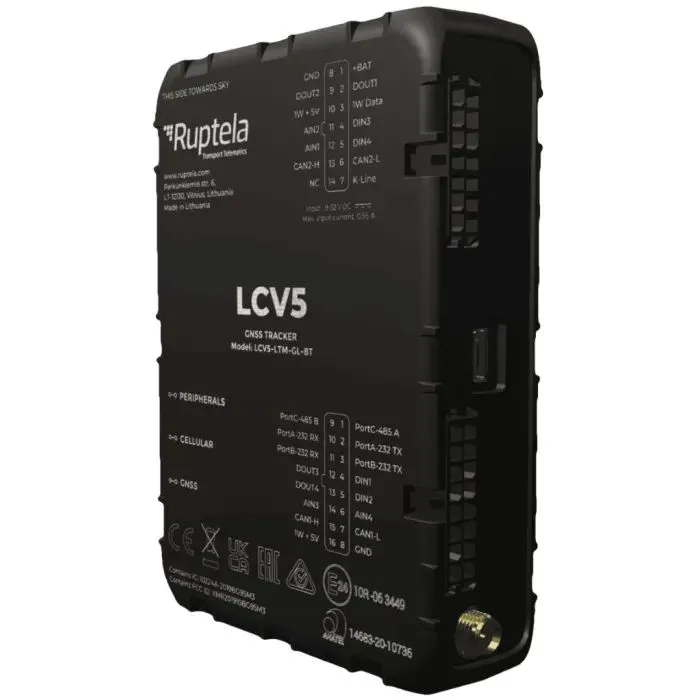 GPS-трекер для авто Ruptela Advanced CAN Tracker LCV5 (LCV5) зображення 2