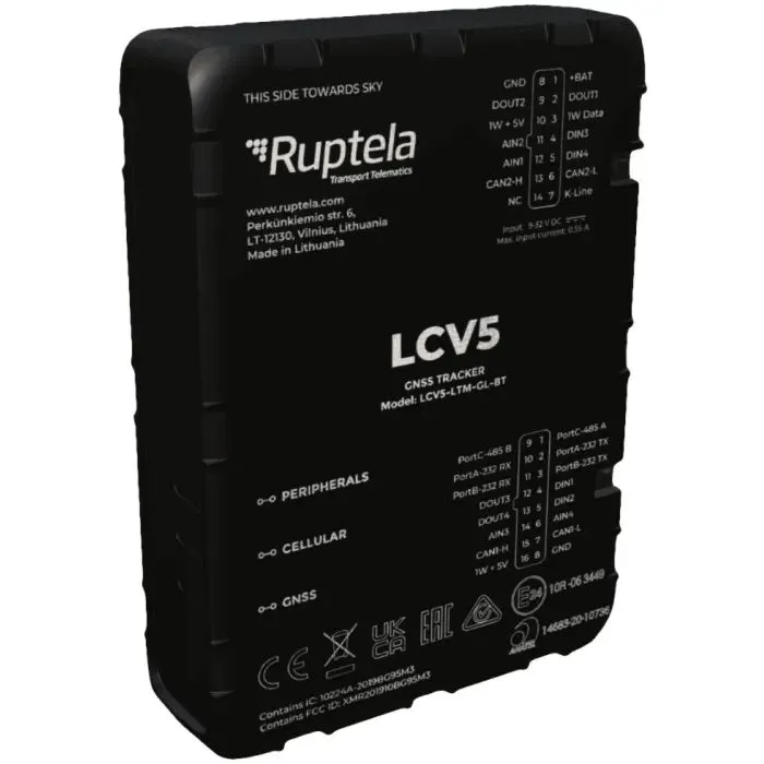 GPS-трекер для авто Ruptela Advanced CAN Tracker LCV5 (LCV5) зображення 3