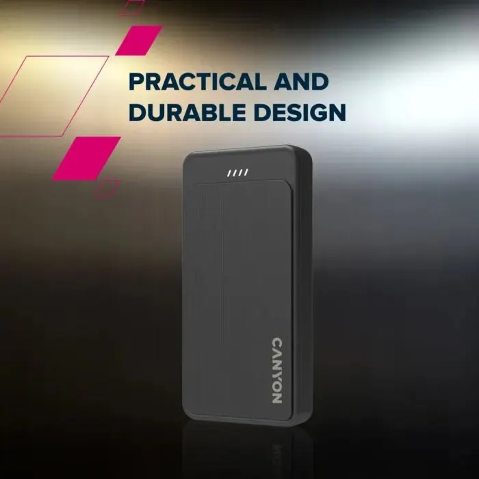 Батарея універсальна Canyon OnPower 200 20000mAh, 5В/2А, Black (CNS-CPB200B) зображення 11