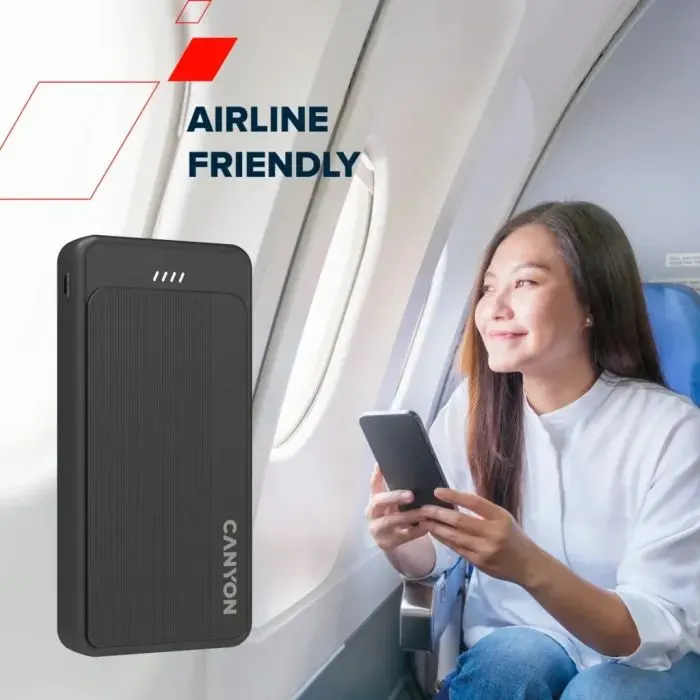 Батарея універсальна Canyon OnPower 200 20000mAh, 5В/2А, Black (CNS-CPB200B) зображення 9