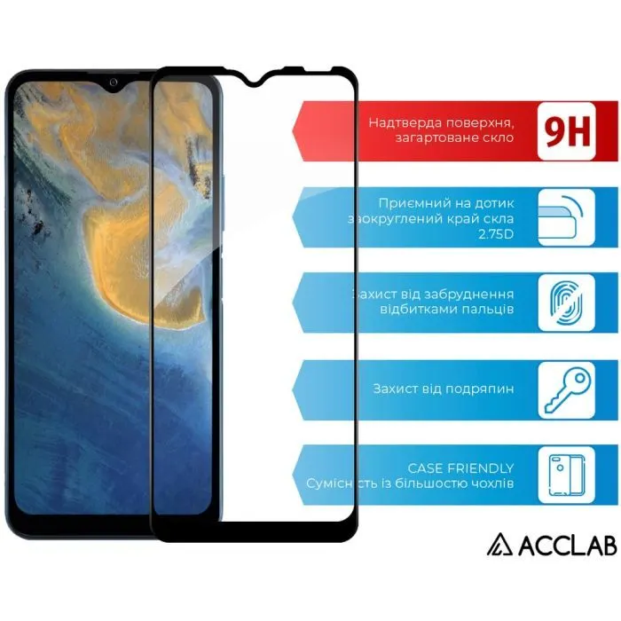 Скло захисне ACCLAB Full Glue ZTE Blade A71 Black (1283126515729) зображення 3