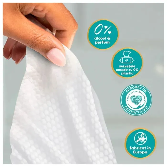 Детские влажные салфетки Pampers Гармонія аква 60 шт (8006530140171) изображение 3