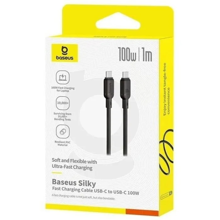 Дата кабель USB-C to USB-C 1.0m 100W black Baseus (P10377704113-00) изображение 6