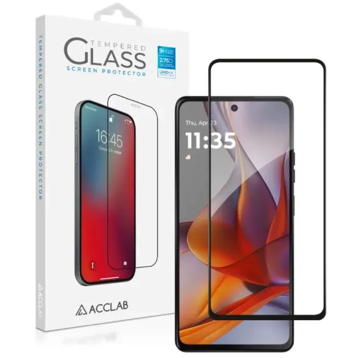 Скло захисне ACCLAB Full Glue Moto G75 Black (1283126607448)