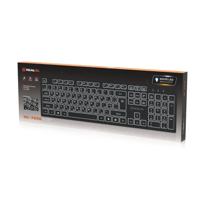 Клавіатура REAL-EL RK-7050 USB Black (EL123100054) зображення 7