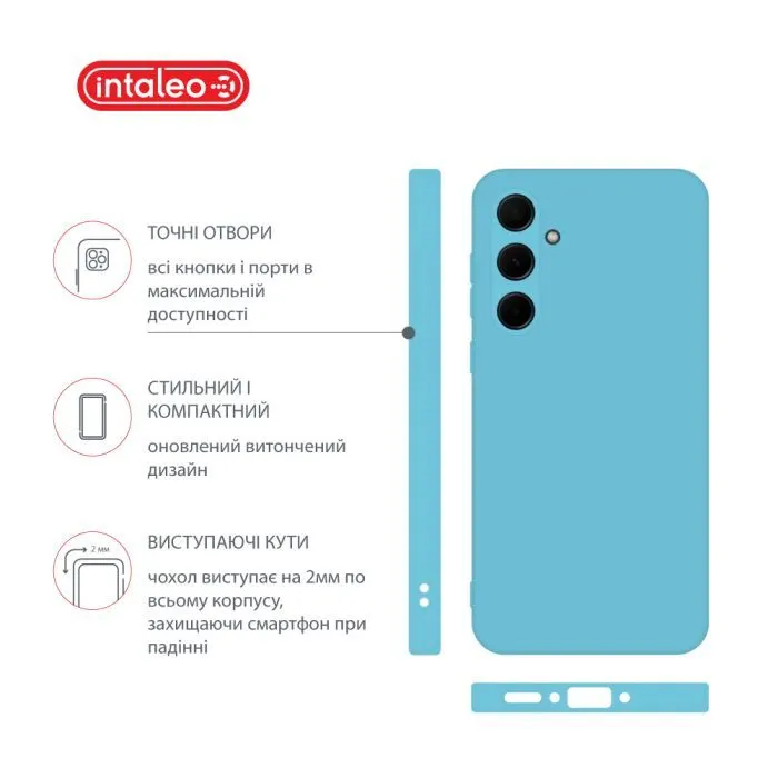 Чохол до мобільного телефона Intaleo Silicone Samsung Galaxy A35 Light Blue (1283126600159) зображення 4