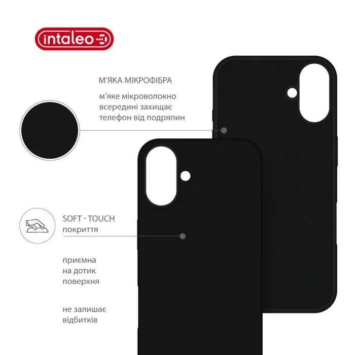 Чохол до мобільного телефона Intaleo SoftShell Apple iPhone 16 Plus Black (1283126609251) зображення 5