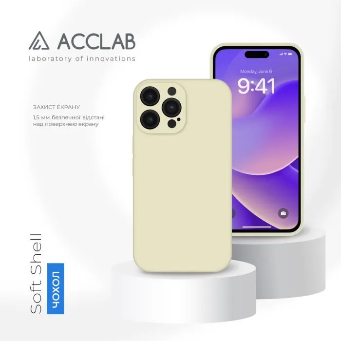 Чохол до мобільного телефона ACCLAB SoftShell Apple iPhone 14 Pro White (1283126557033) зображення 4