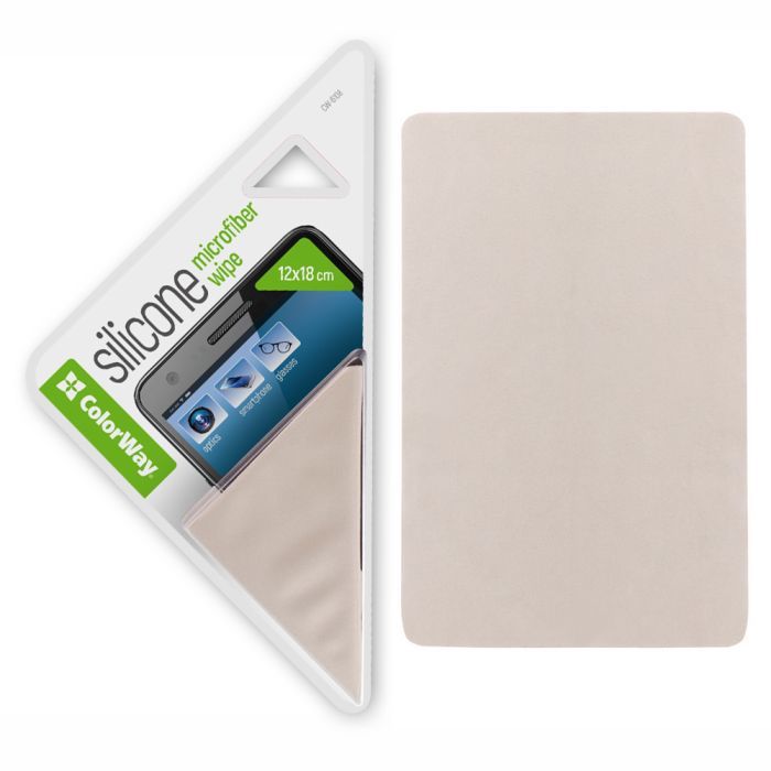 Салфетки ColorWay Silicone microfiber wipe, for TFT/LCD, 12х18см (CW-6108)