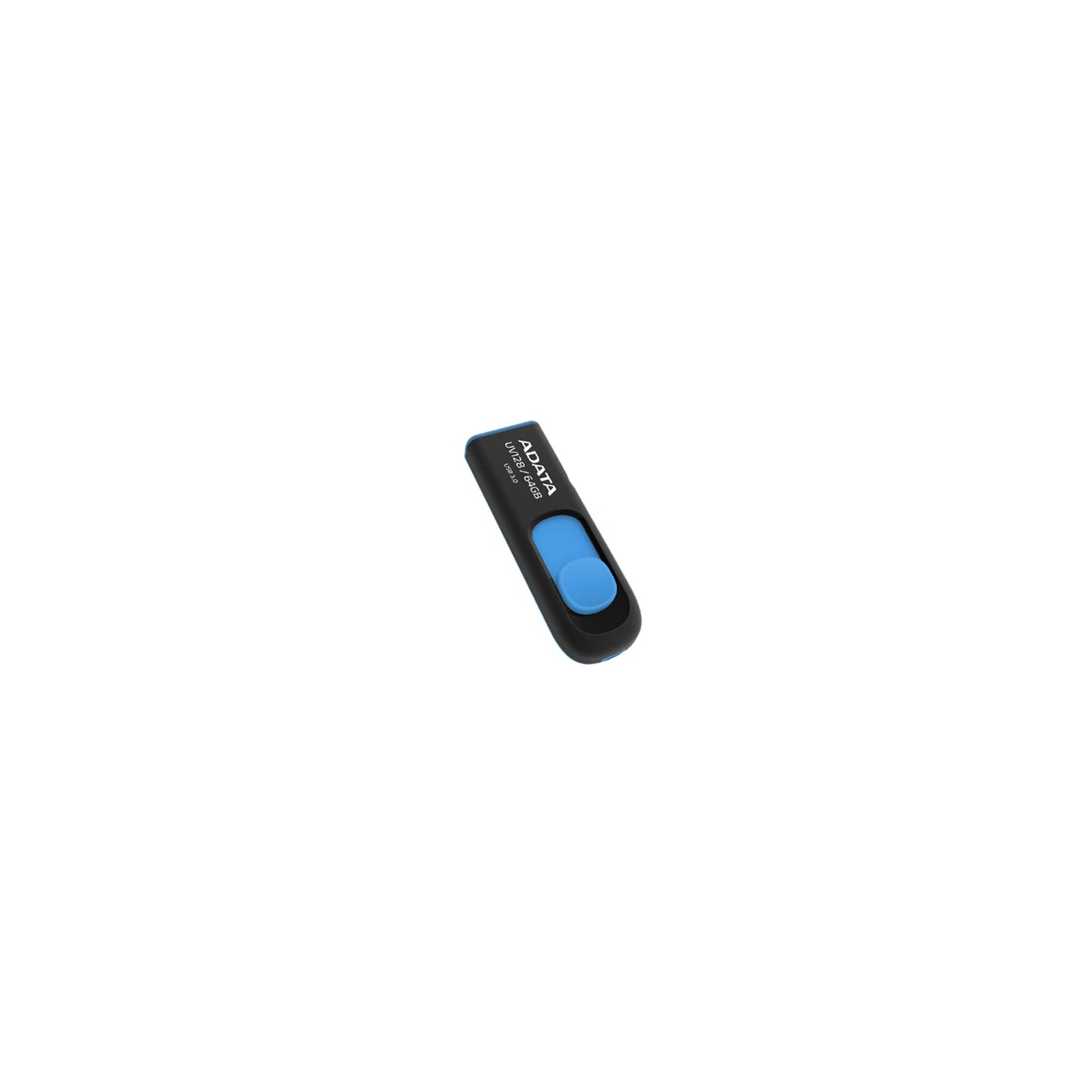 USB флеш накопичувач ADATA 64Gb UV128 black-blue USB 3.0 (AUV128-64G-RBE)