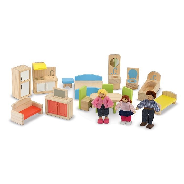 Ігровий набір Melissa&Doug Ляльковий будиночок з підйомником та меблями (MD2462) зображення 2