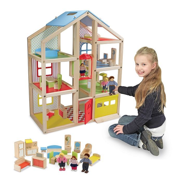Ігровий набір Melissa&Doug Ляльковий будиночок з підйомником та меблями (MD2462) зображення 3