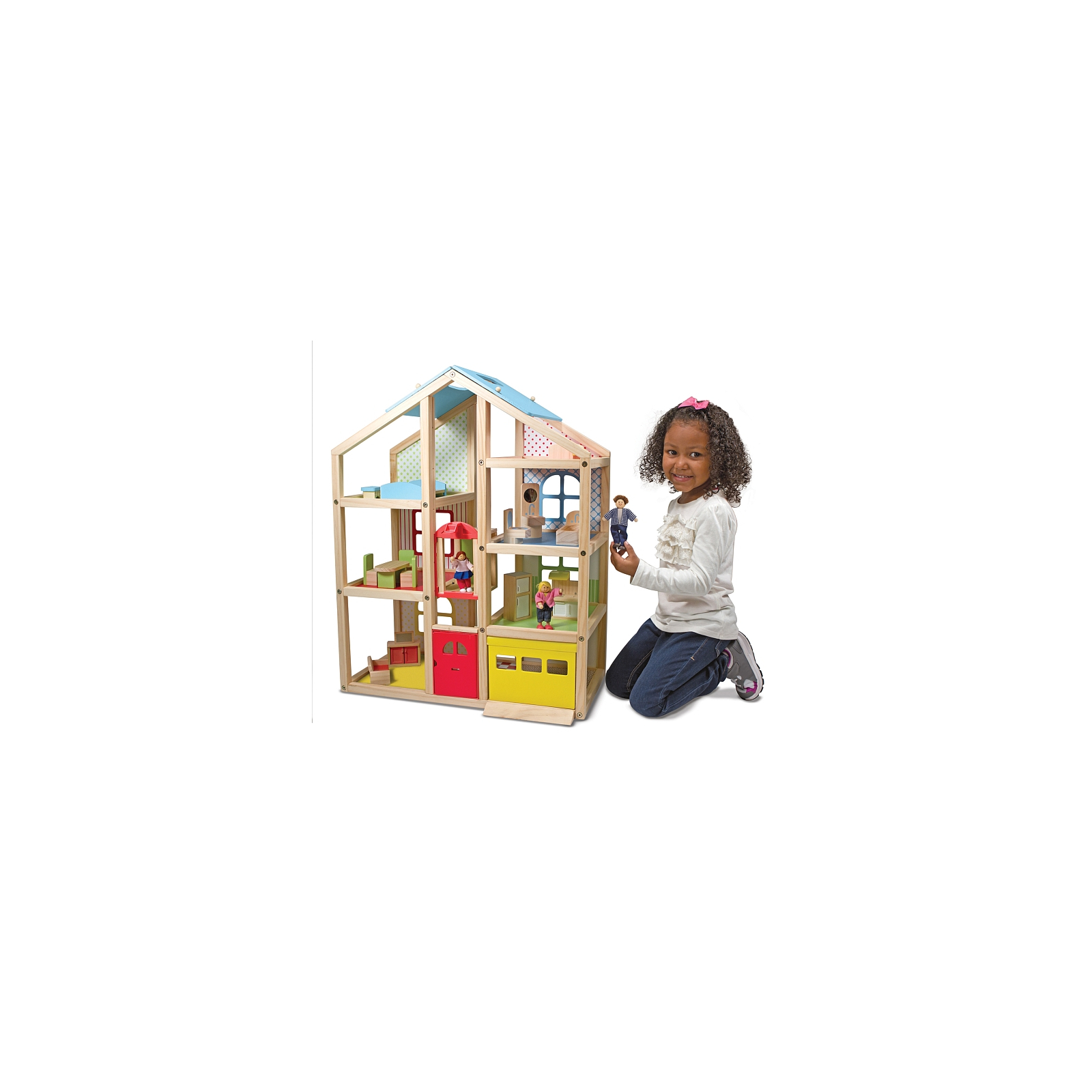 Игровой набор Melissa&Doug Кукольный домик с подъемником и мебелью (MD2462) изображение 4