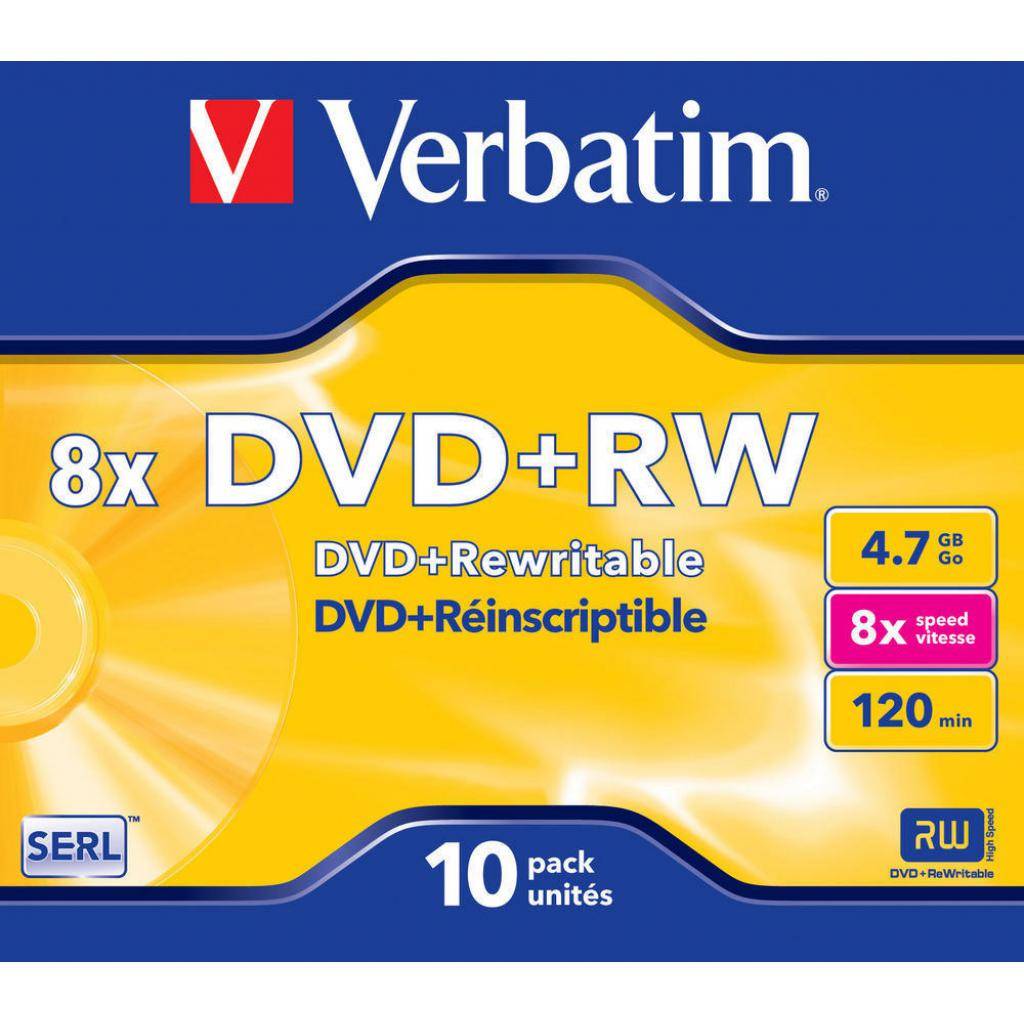 Диск DVD Verbatim 4.7Gb 8x Jewel Case 10шт Matte Silver (43527) изображение 2