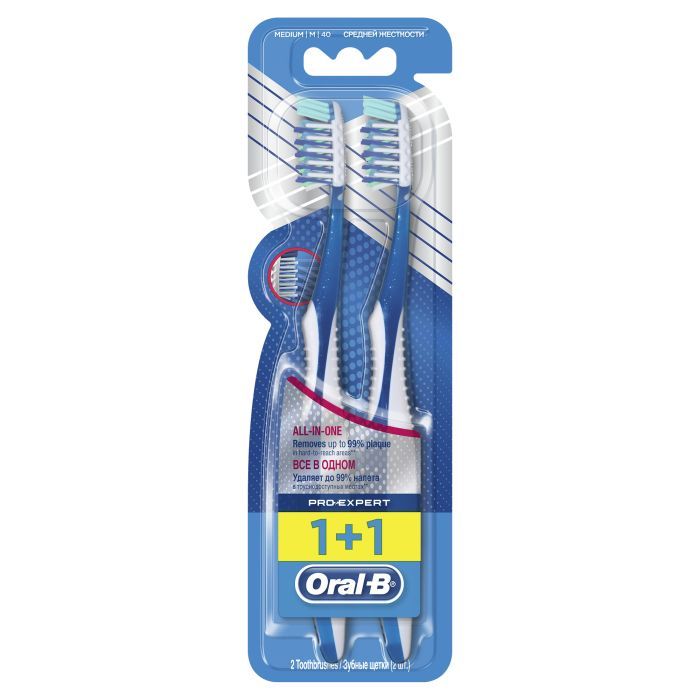 Зубна щітка Oral-B 1 + 1 Pro-Expert Все В Одному середньої жорсткості (3014260022051) зображення 2