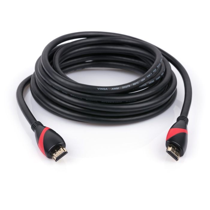 Кабель мультимедийный HDMI M to HDMI M 5.0m Vinga (HDMI02-5.0) изображение 2
