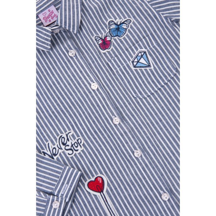 Рубашка детская Breeze с аппликацией (G-240-128G-gray) изображение 4
