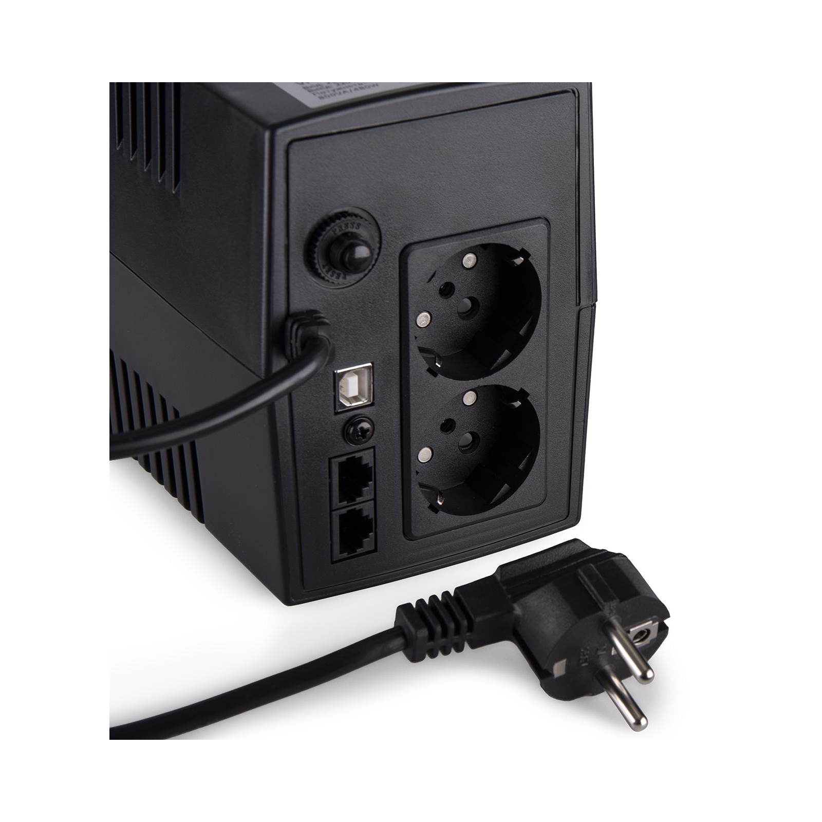 Пристрій безперебійного живлення Vinga LED 600VA plastic case with USB (VPE-600PU) зображення 10