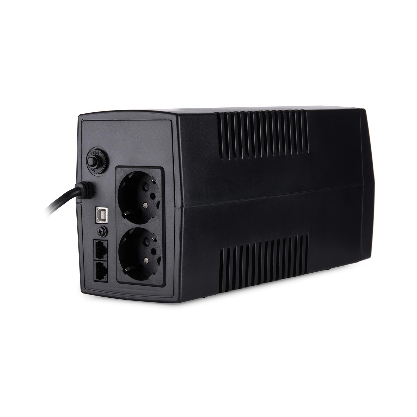 Пристрій безперебійного живлення Vinga LED 600VA plastic case with USB (VPE-600PU) зображення 4