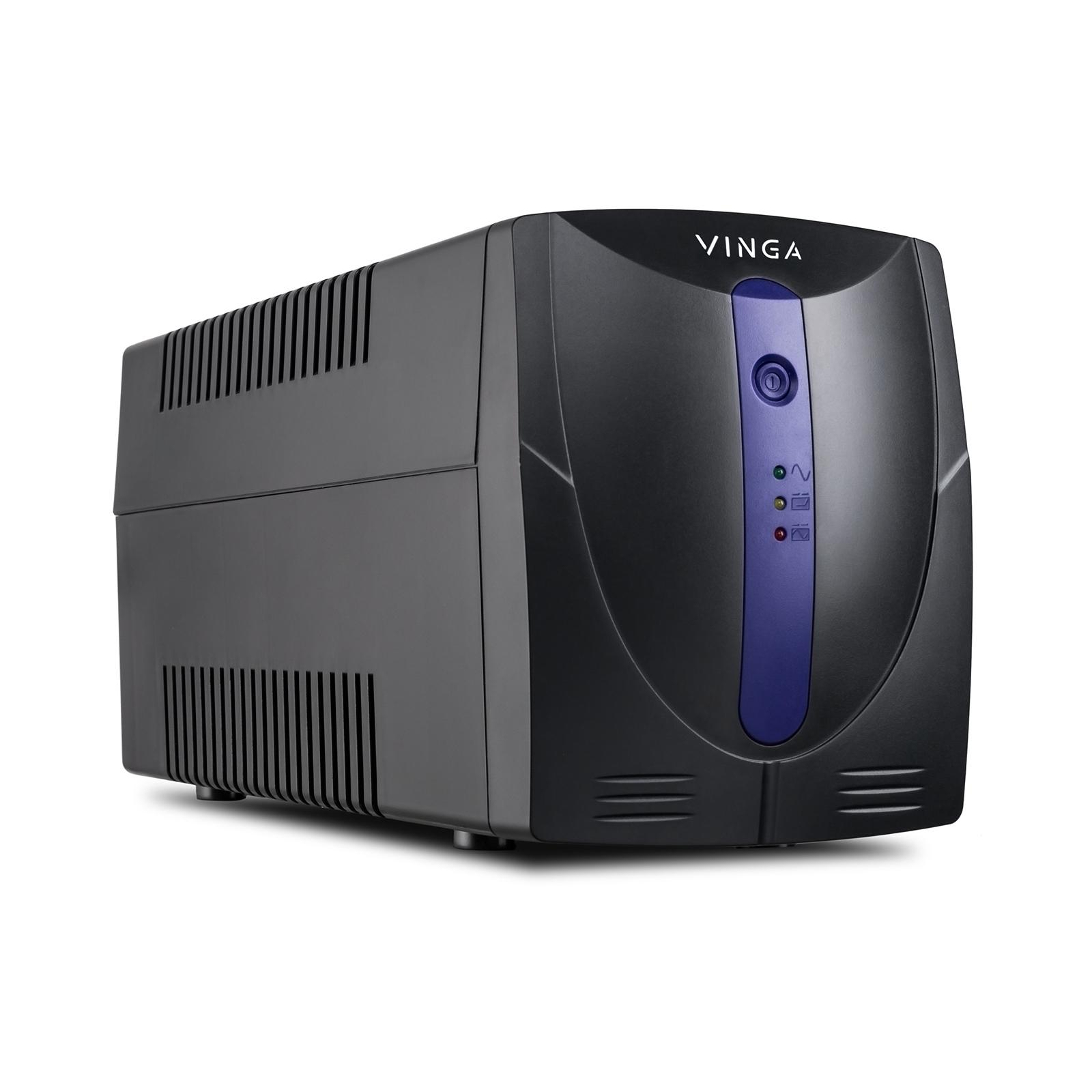 Пристрій безперебійного живлення Vinga LED 600VA plastic case with USB (VPE-600PU) зображення 6