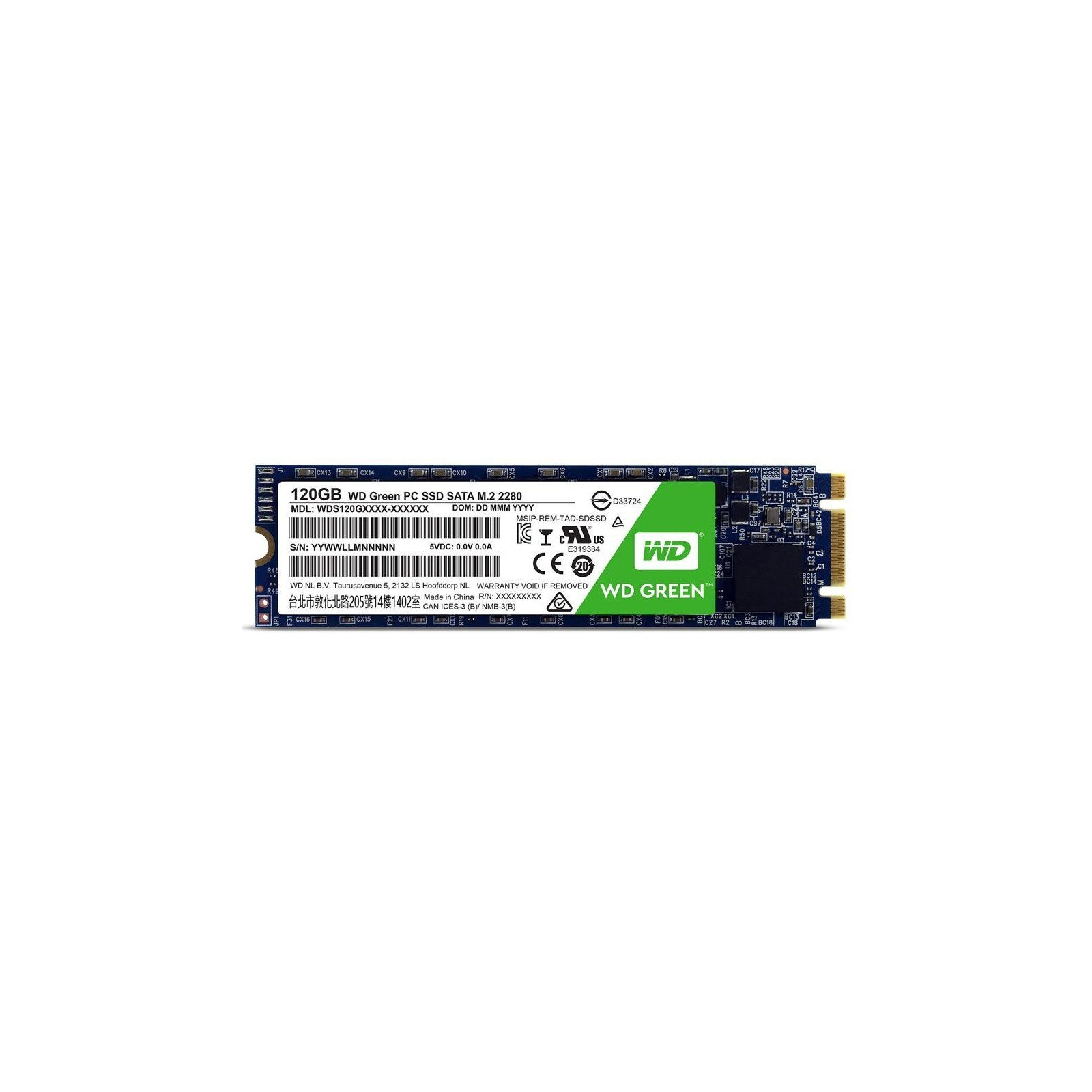 Накопитель SSD M.2 2280 120GB WD (WDS120G2G0B)