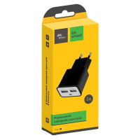 Зарядное устройство Florence 2*USB, 2.0A black (FW-2U020B) изображение 2