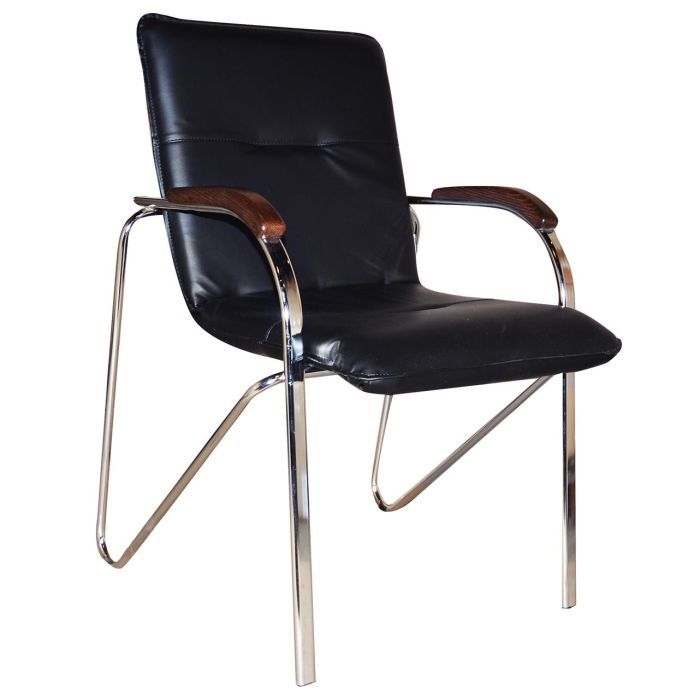 Офисный стул Примтекс плюс Samba chrome wood 1.031 CZ-3 Black (Samba chrome wood 1.031 CZ-3)