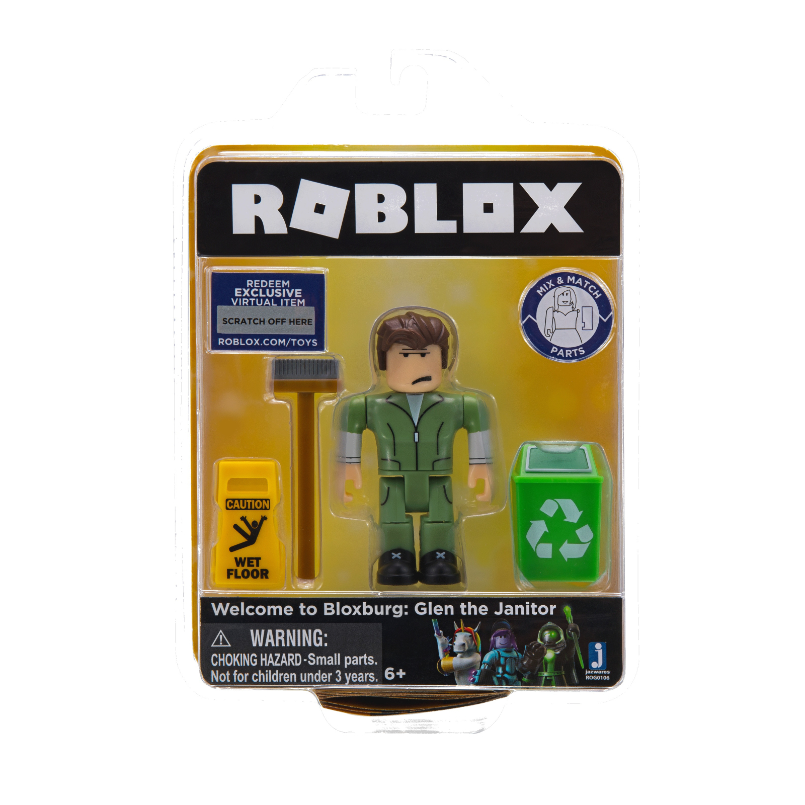 Фігурка для геймерів Jazwares Roblox Core Figures Welcome to Bloxburg: Glen the Janitor W3 (ROG0106) зображення 3