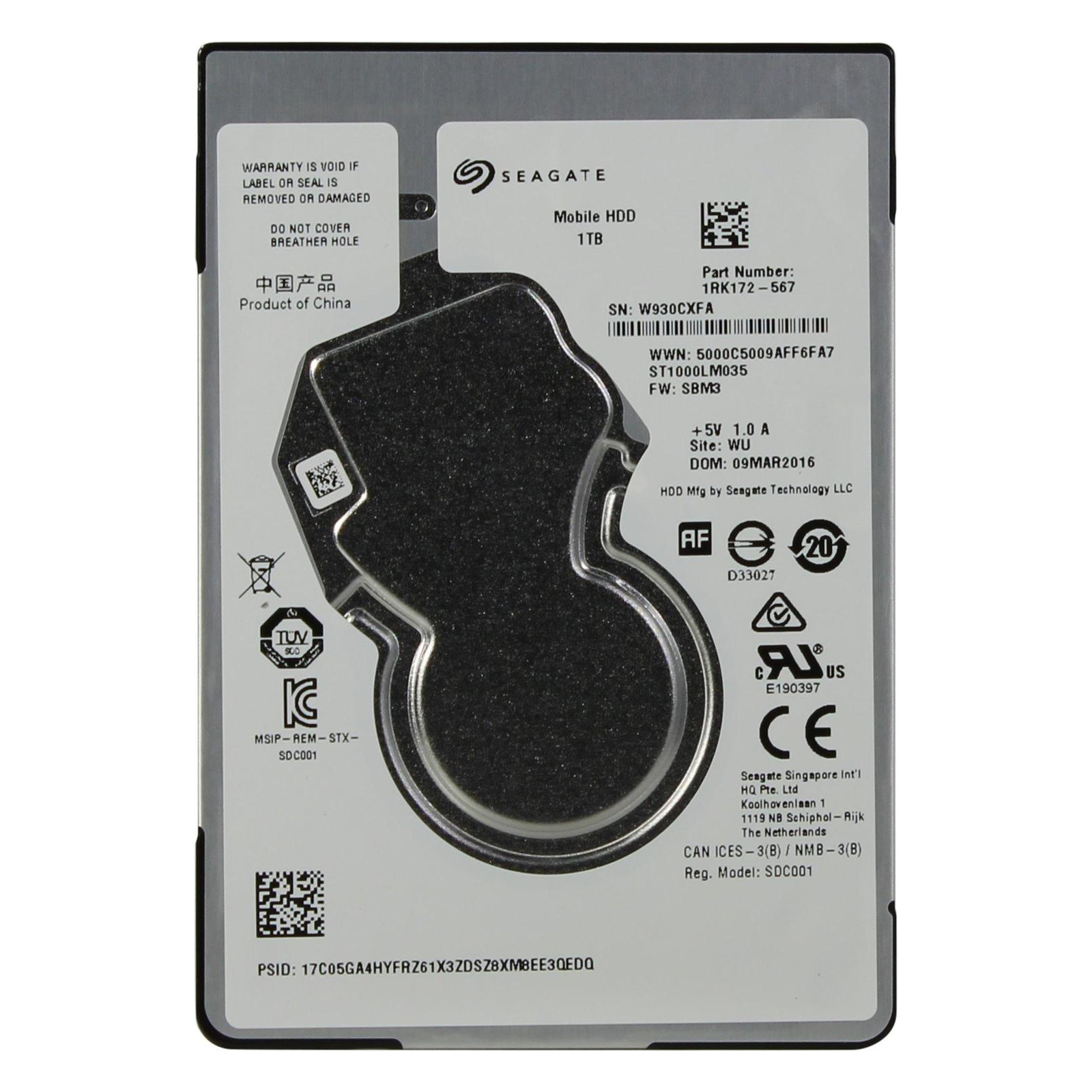 Жорсткий диск для ноутбука 2.5" 1TB Seagate (# ST1000LM035-FR #)
