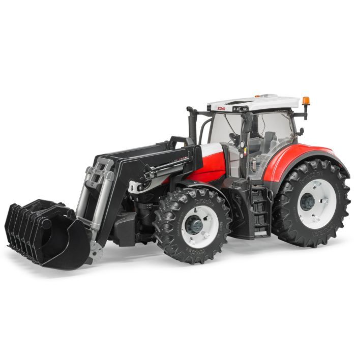 Спецтехника Bruder Трактор Steyr 6300 Terrus с погрузчиком красно-белый, М1:16 (03181)