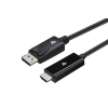 Кабель мультимедийный DisplayPort to HDMI 1.8m 2E (2E-W1705) изображение 2