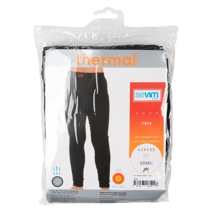 Підштанники дитячі Sevim термо однотонні (7075-140B-black) зображення 3