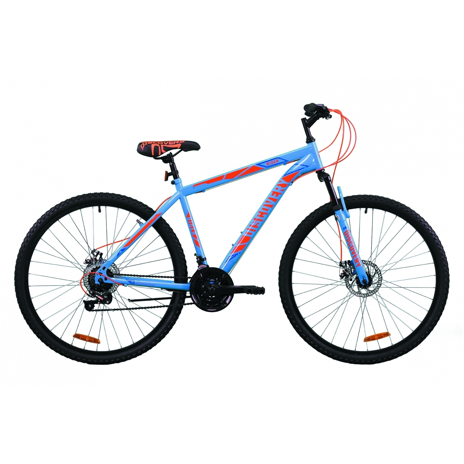 Велосипед Discovery 29" RIDER AM DD рама-21" St 2020 сине-оранжевый (OPS-DIS-29-083)