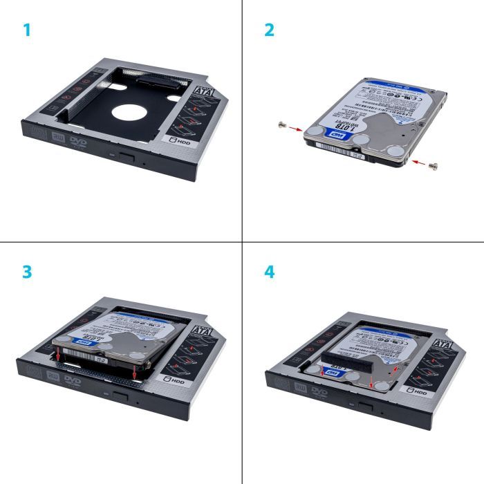 Фрейм-переходник Grand-X HDD 2,5'' SATA2/SATA3 (HDC-25С) изображение 4