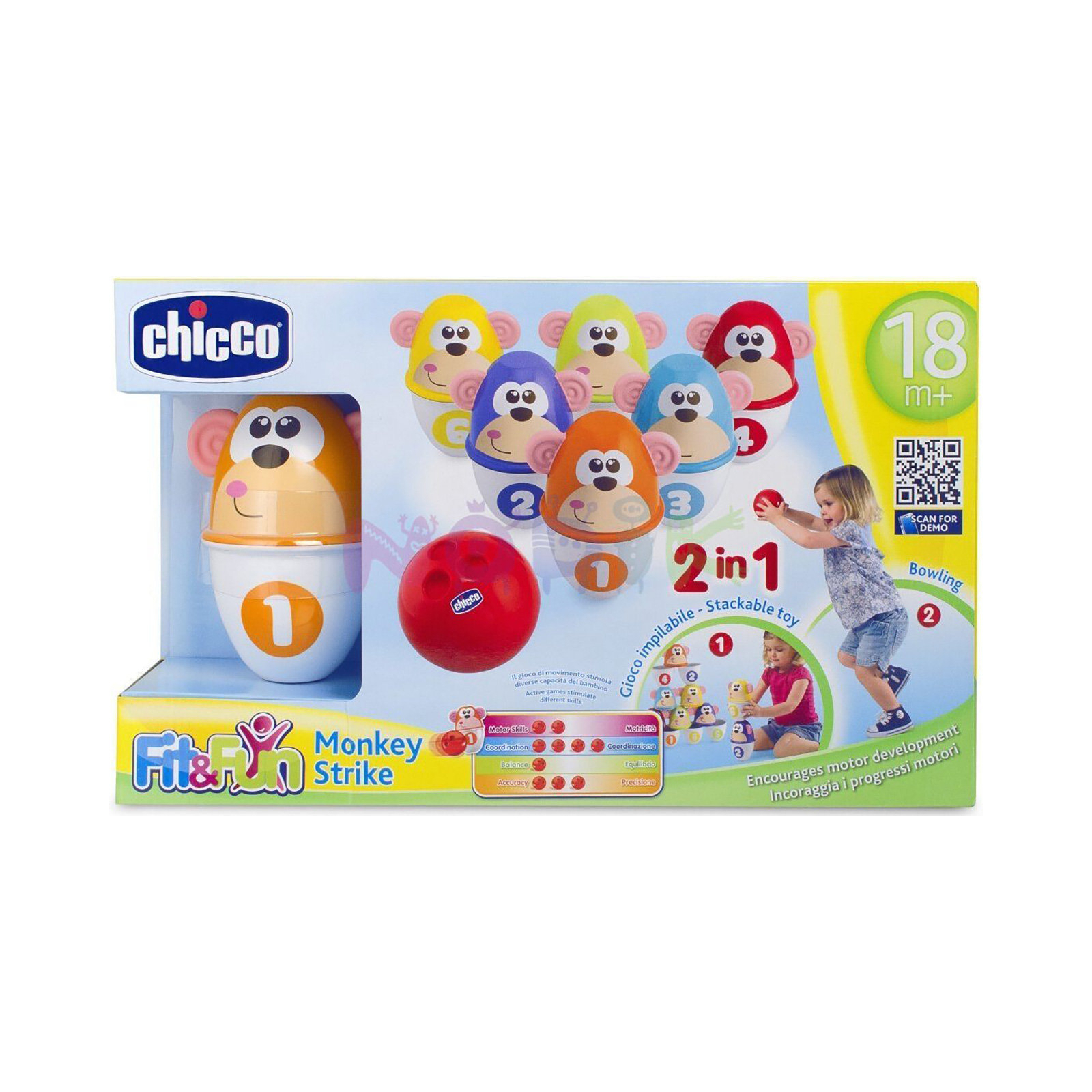Развивающая игрушка Chicco Страйк обезьяны (05228.00) изображение 2